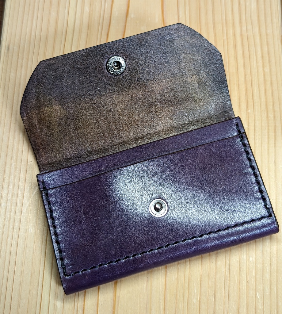 【非公式】推しの押し印入り本革名刺入れ(猫又おかゆ)