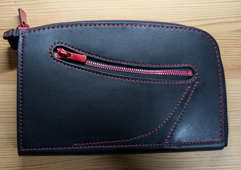 【非公式】大神ミオ推しL字ファスナー財布 たくあん?髪飾押印付き