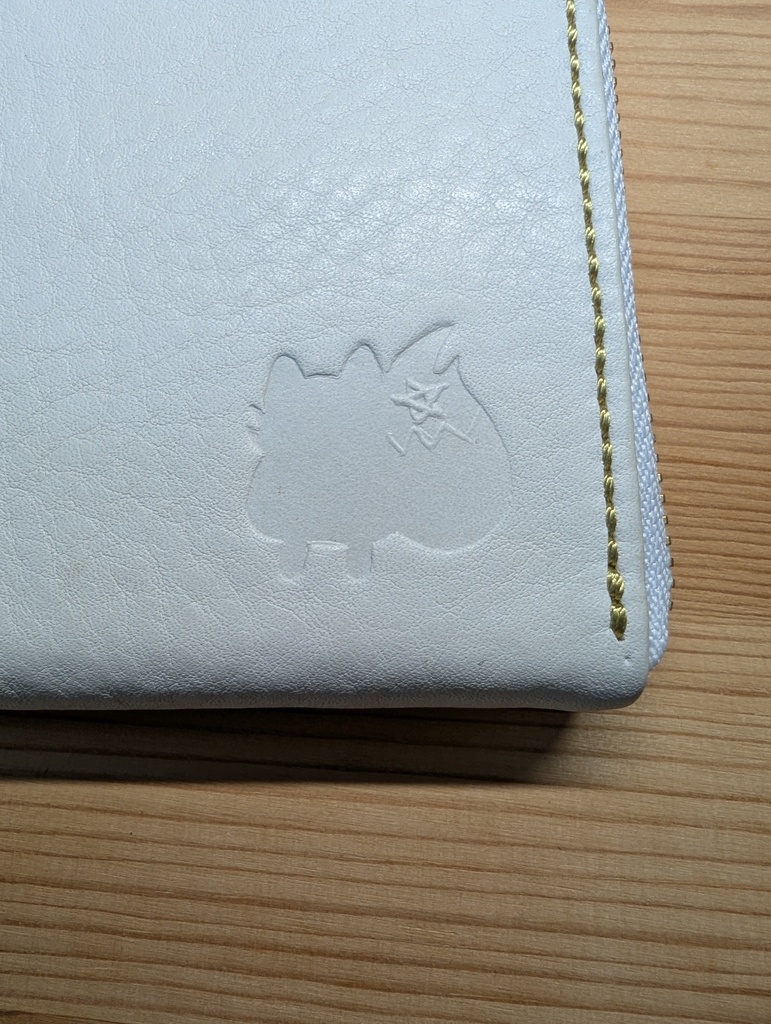 【非公式】推しの押印入り、本革イタリアンレザーミニ財布(フブキカラーver)