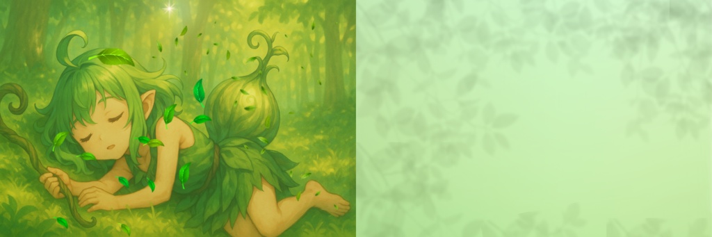 森の妖精アイコン - 元気な女の子キャラ