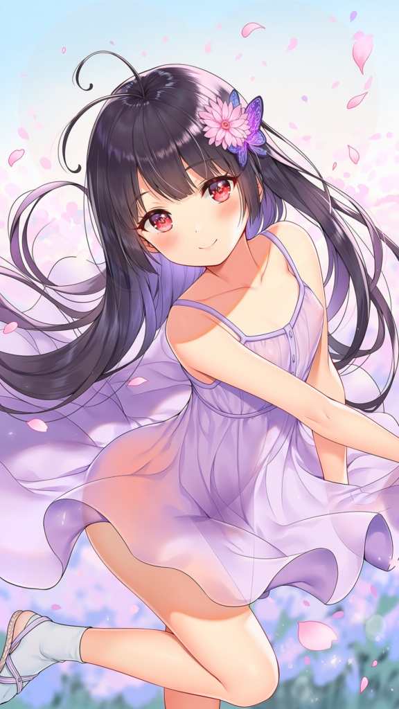 風と光のヒロイン 9:16壁紙3点セット — Breeze & Bloom Trio