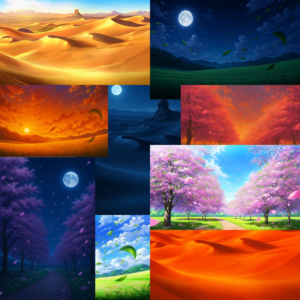 時の息、風と光の9景 — Dawn to Dusk Background Collection —
