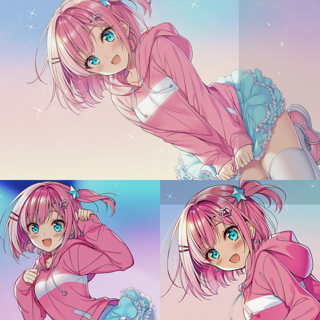 Twinkle Motion Girls — キラめく躍動のピンクアイドルセット(3枚)