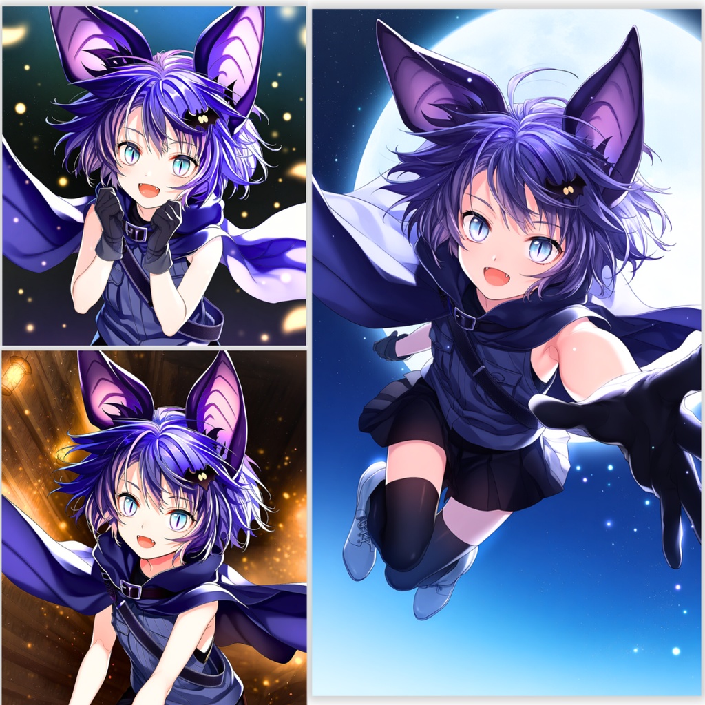 夜響のこだま少女 ─Moon・Library・Sakura─ イラスト3枚セット