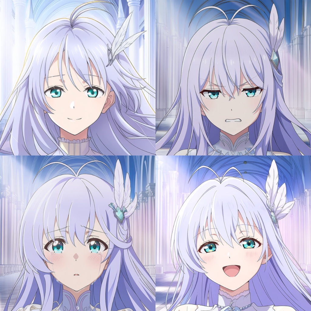 氷翅の感情標本──儚げ少女 アイコン4種セット