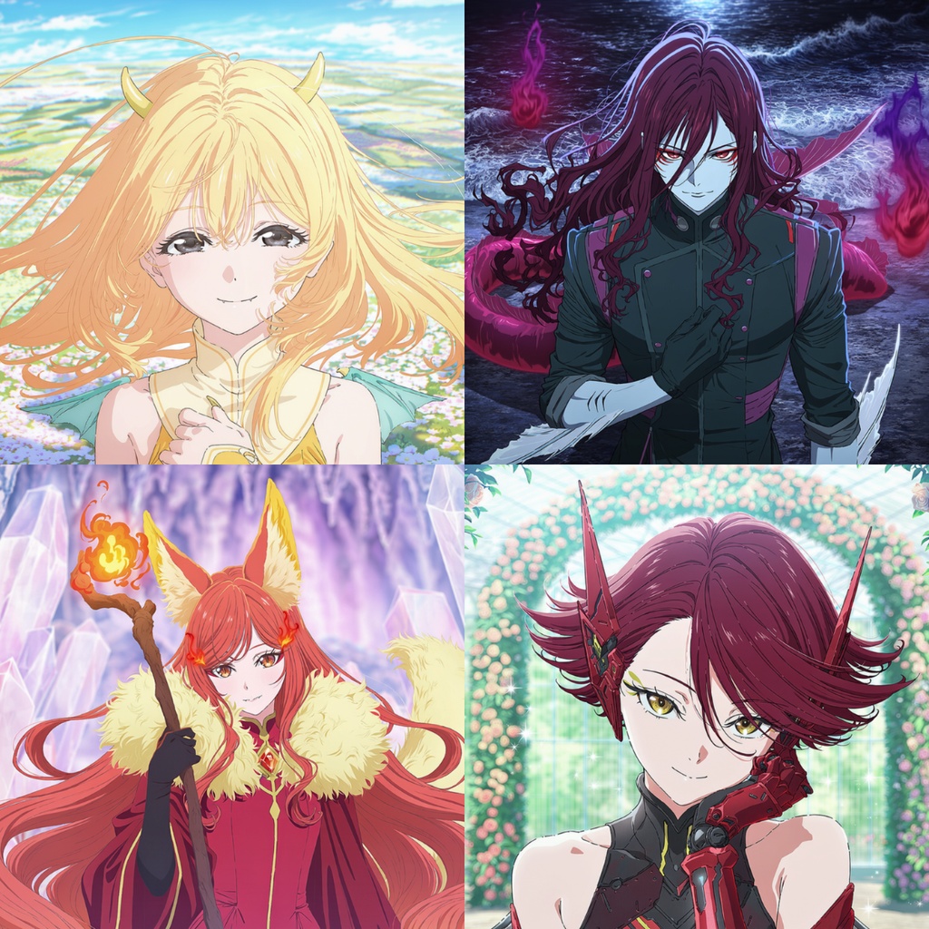 幻想異種族アイコンコレクション ―炎・空・冥海・紅鋼― 4種セット
