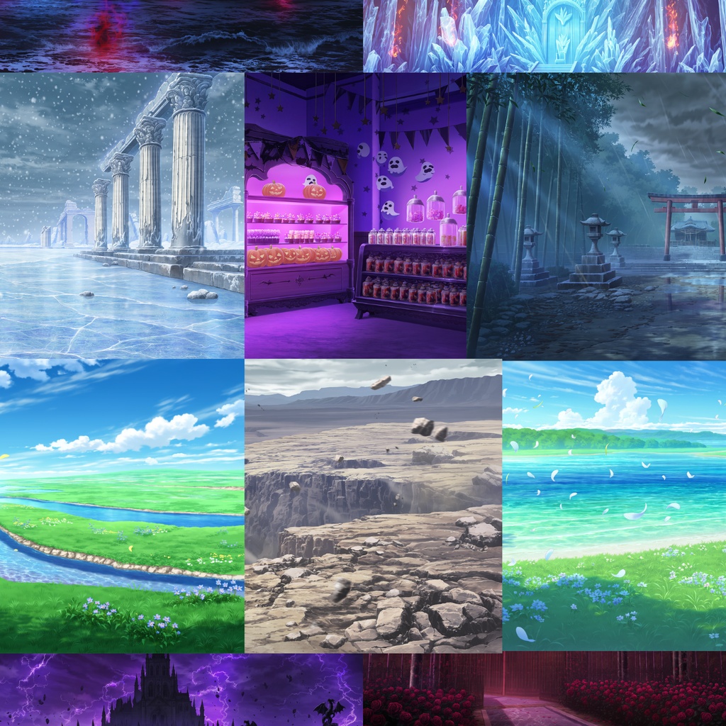 幻想世界背景集 ― 十景の異境 ―【背景素材10枚セット】