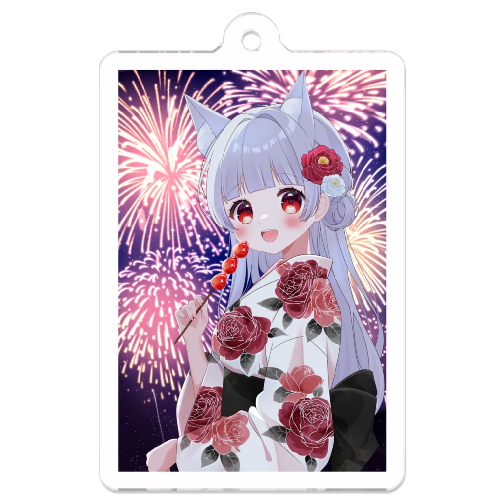 浴衣花火　アクリルキーホルダー50