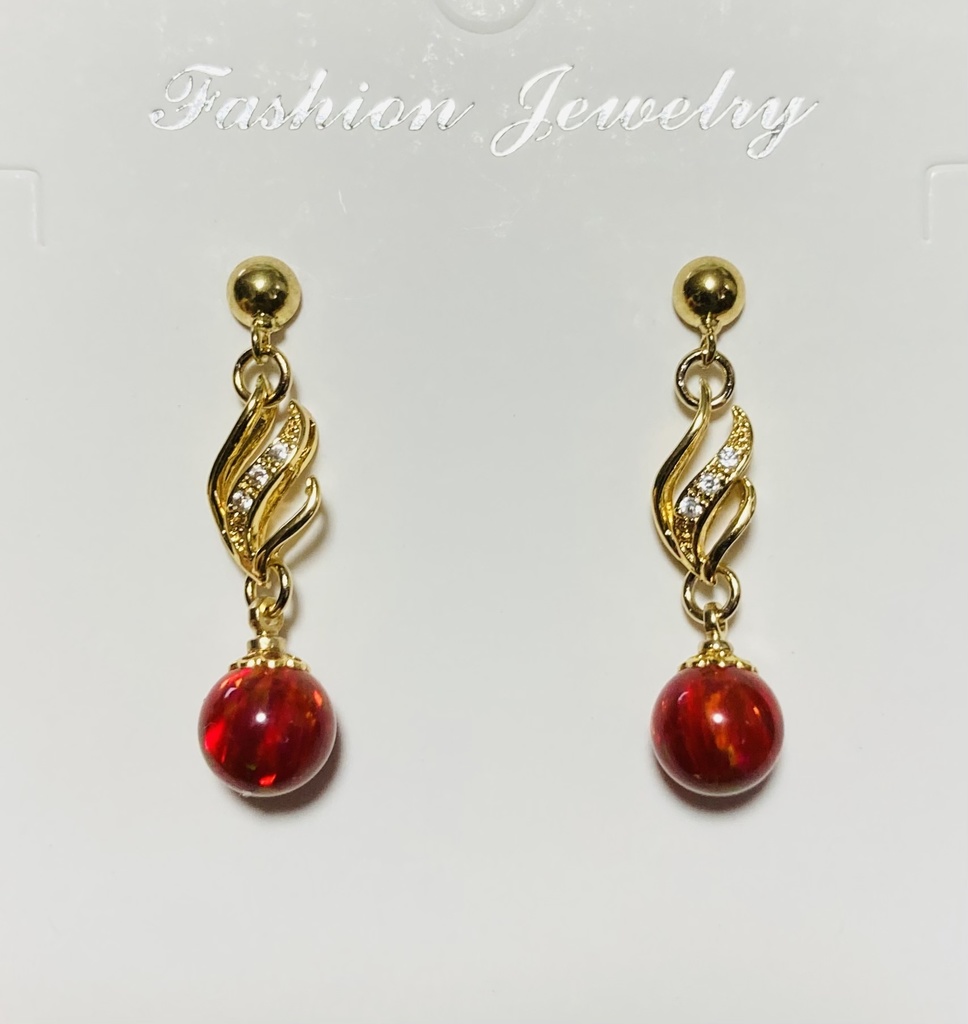 人工オパール使用　煉獄杏寿郎　イメージピアス