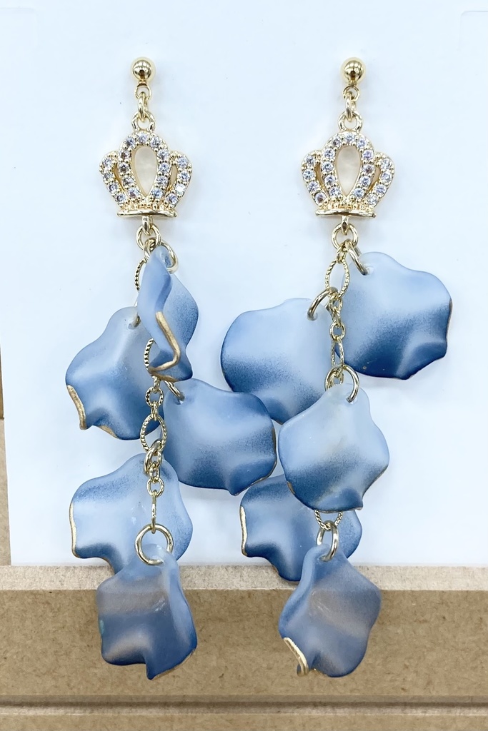 金縁青薔薇のイヤーアクセサリー