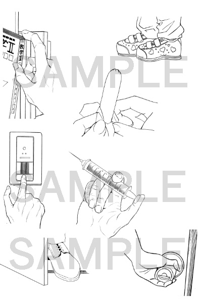 手・脚カット①詰め合わせ(34カット)