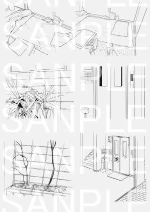 【セット】アパートA1~A5×73カット+自転車(おまけ)
