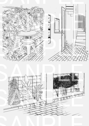 【セット】アパートA1~A5×73カット+自転車(おまけ)