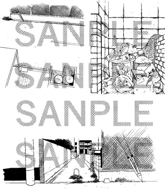 【セット】アパートA1~A5×73カット+自転車(おまけ)