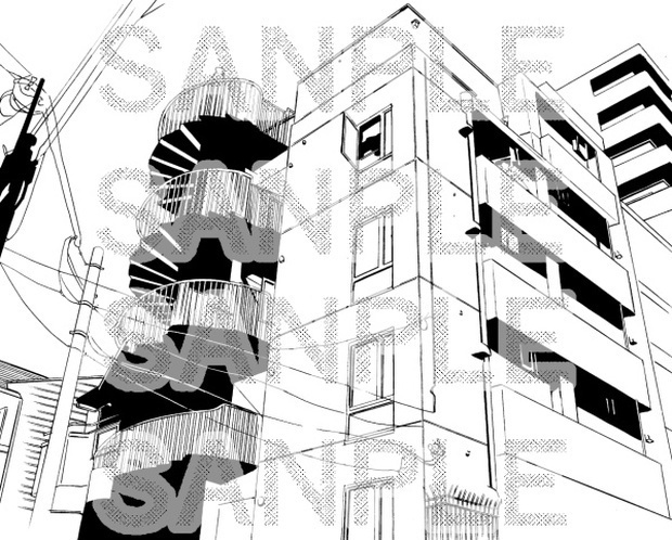 【セット】アパートA1~A5×73カット+自転車(おまけ)