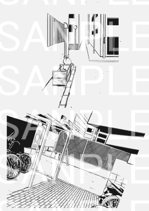 【セット】アパートA1~A5×73カット+自転車(おまけ)