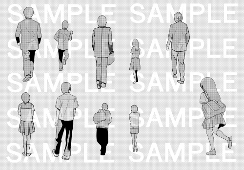 モブ①×23カット(20体+複数3カット)