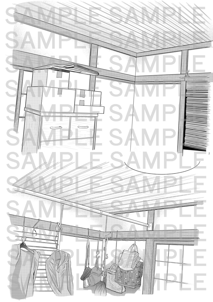 天井③(他時間経過コマ)×14カット(トーン)
