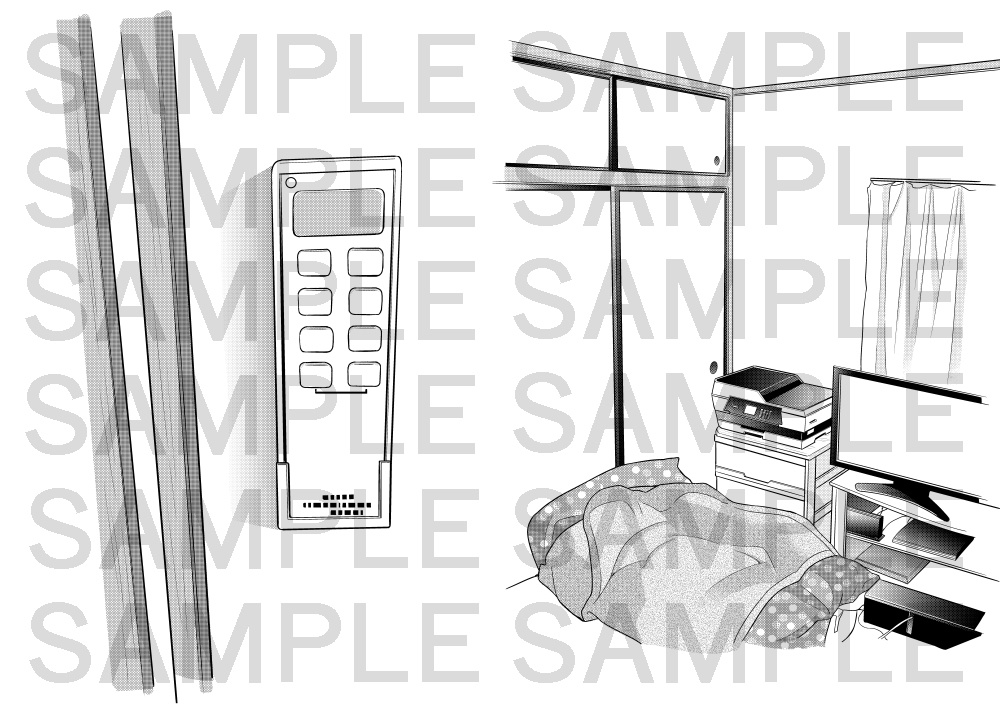 天井③(他時間経過コマ)×14カット(トーン)