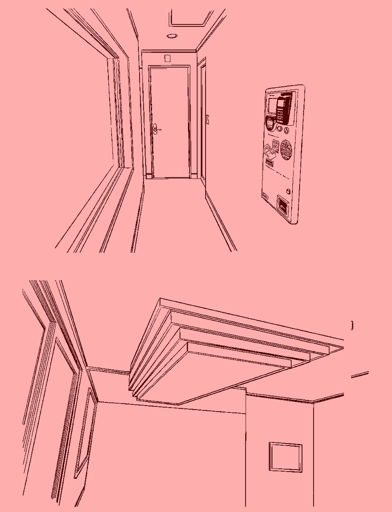 ラブホテル②×29点カット|Love Hotel Room Background for Manga