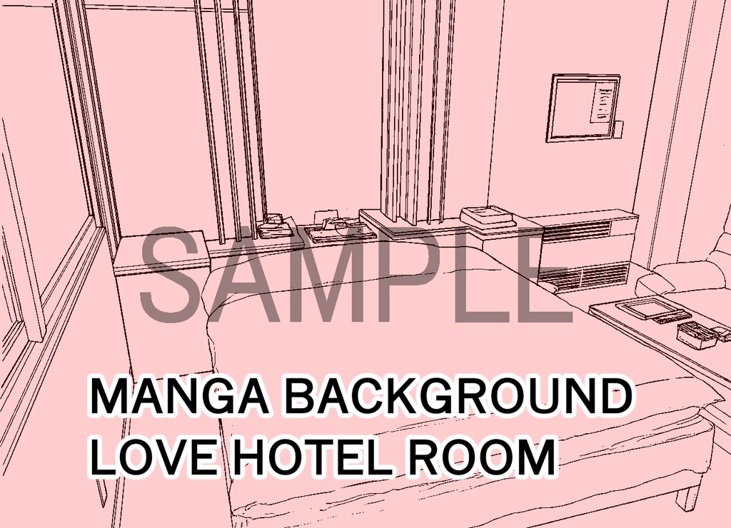 ラブホテル②×29点カット｜Love Hotel Room Background for Manga