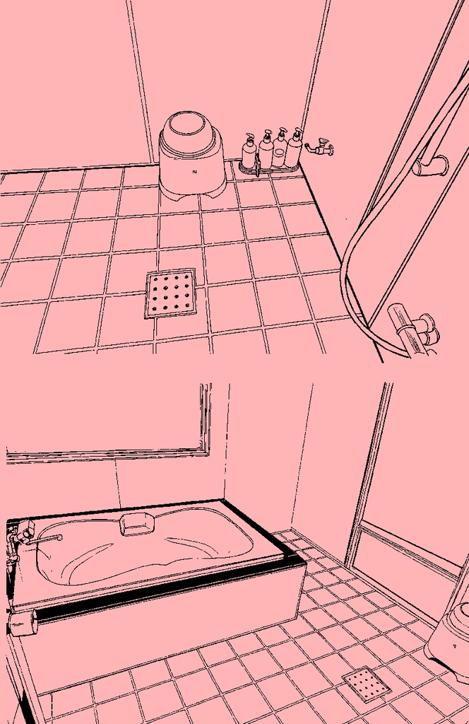 ラブホテル②×29点カット|Love Hotel Room Background for Manga