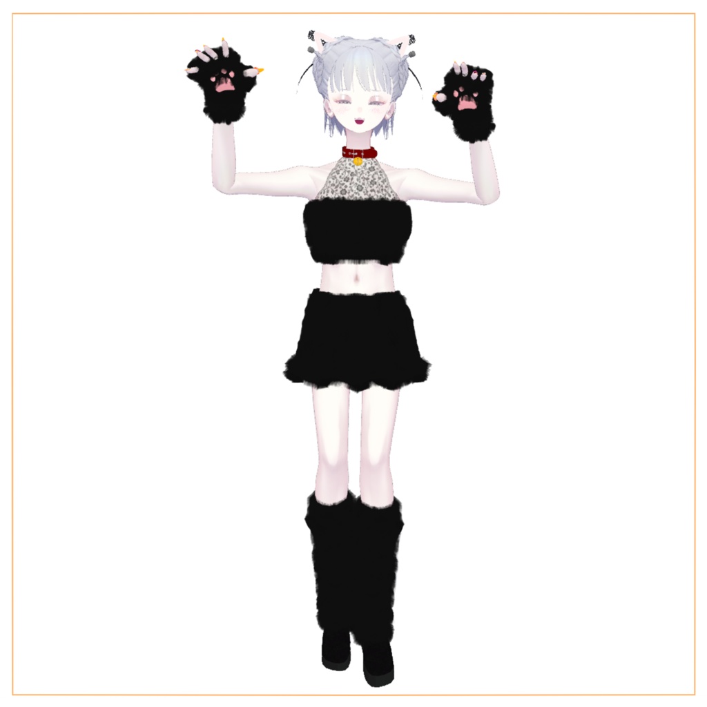 【3D衣装】ハロウィン仮装・黒猫(Pochi対応)