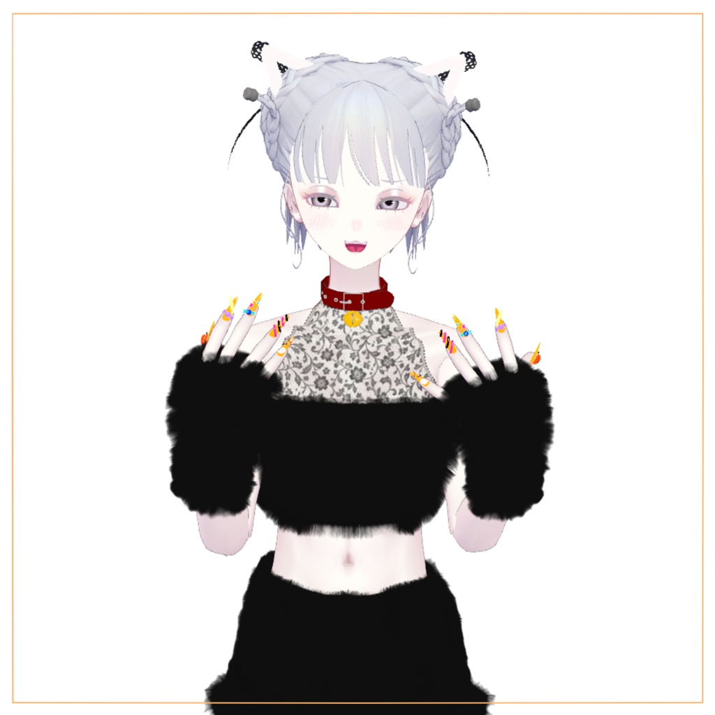 【3D衣装】ハロウィン仮装・黒猫(Pochi対応)