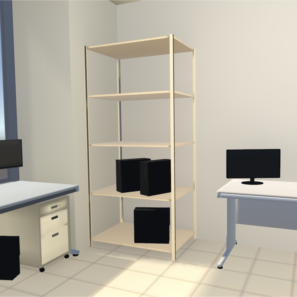 【無料】白いラック（VRChat向け）