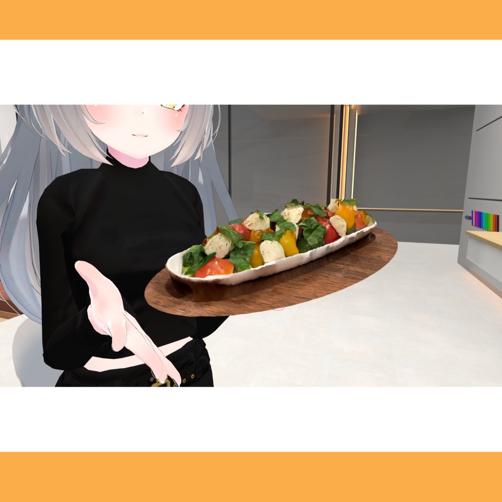 【VRChat向け】カプレーゼ・トマトとモッツァレラのサラダ/caprese salad