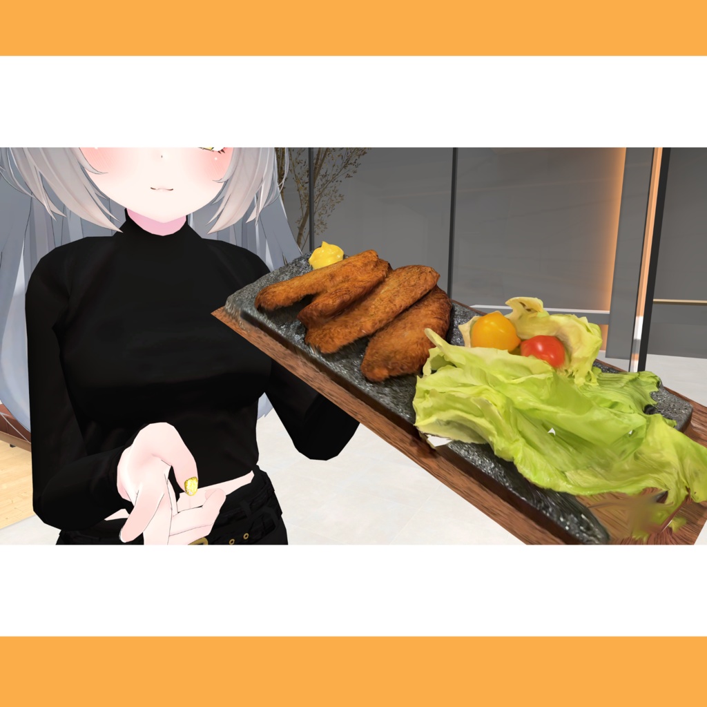 【VRChat向け】白身魚フライ・フィッシュフライ/fried white fish