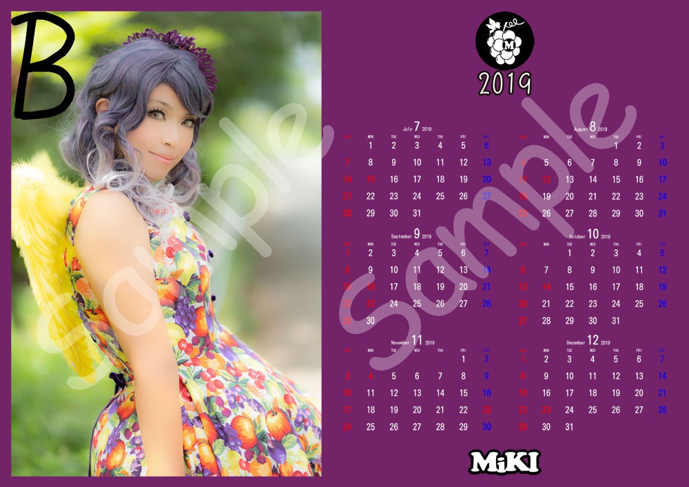 MiKI - 2019年 カレンダー A4サイズ