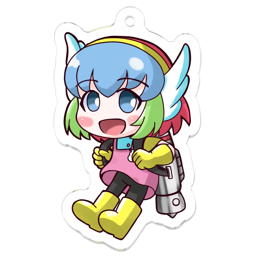 オパ子アクリルキーホルダー( ジェットエンジン )