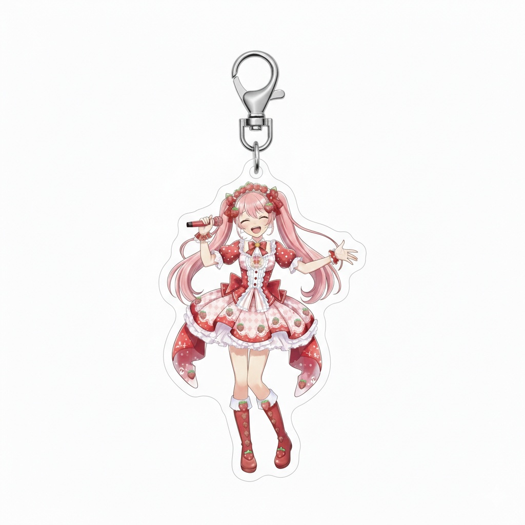 いちごアイドルのキーホルダー