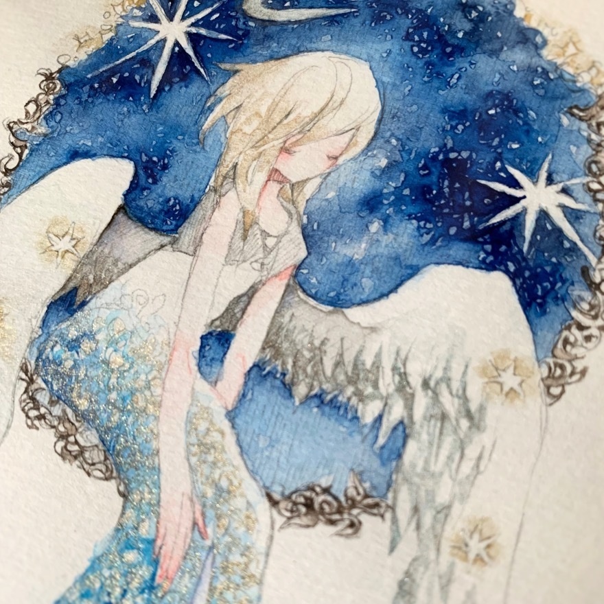 ご成約済み✦【原画】額装小作品《零の願いごと》