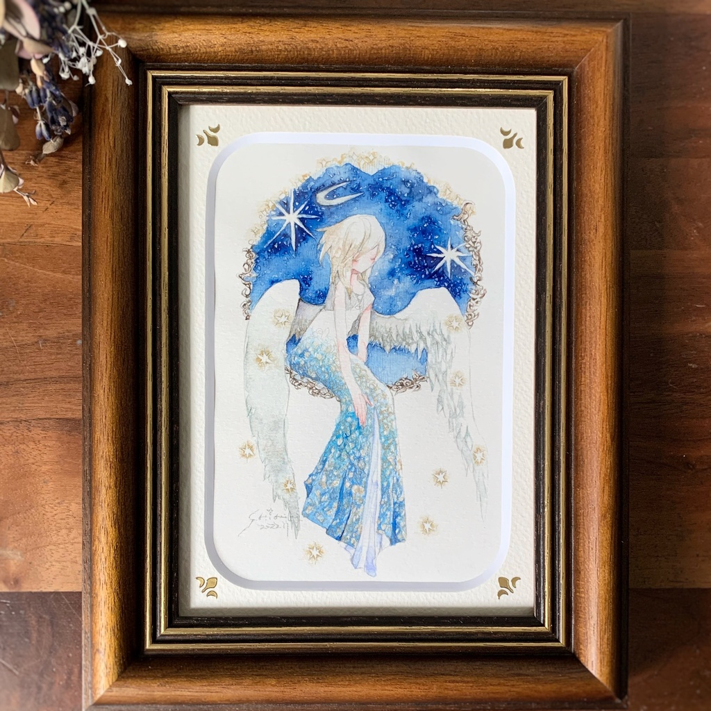 ご成約済み✦【原画】額装小作品《零の願いごと》