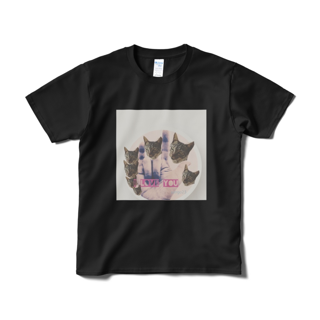 手話と猫さん Tシャツ