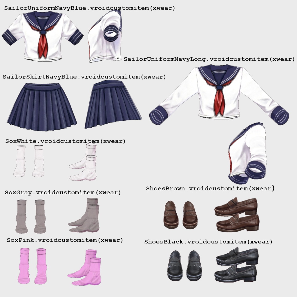 VRoidセーラー服