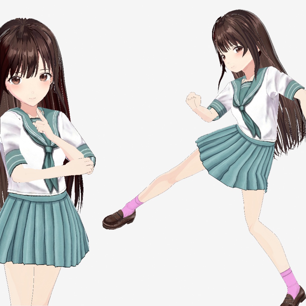 Vroid/VRMモデル 羽根 美奈美