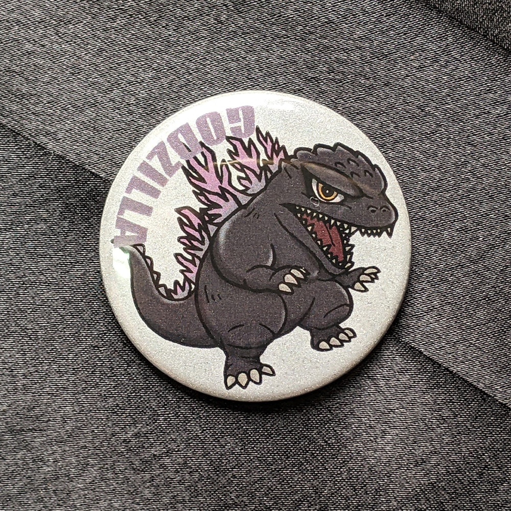 リフレクター缶バッチ ゴジラ（1999）