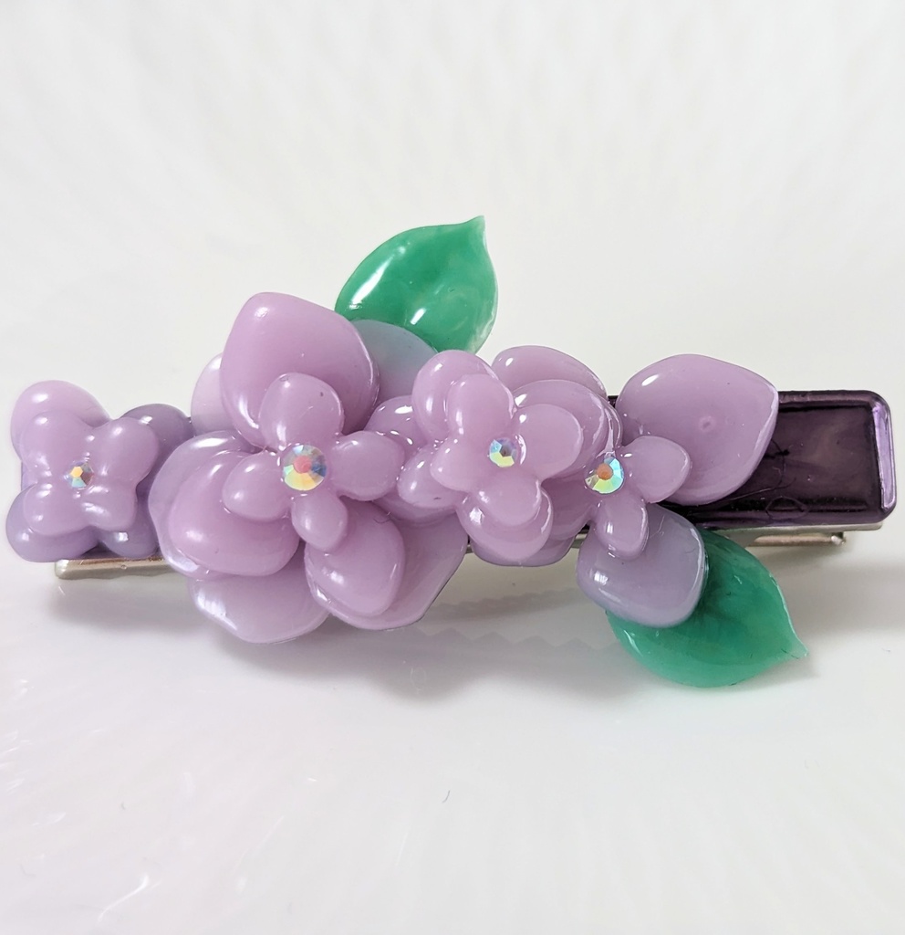 紫陽花ヘアクリップ（紫）