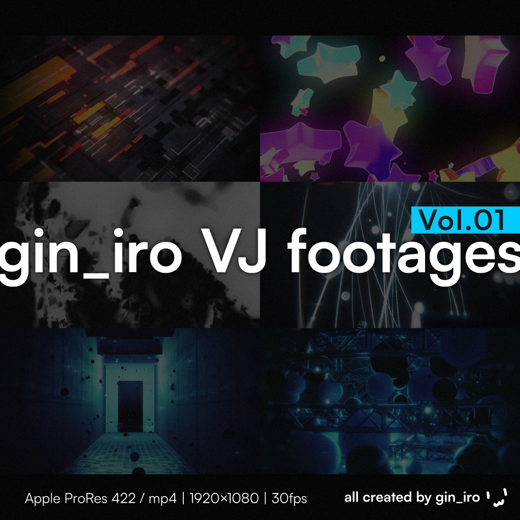 【VJ素材】gin_iro VJ footage // Vol.01