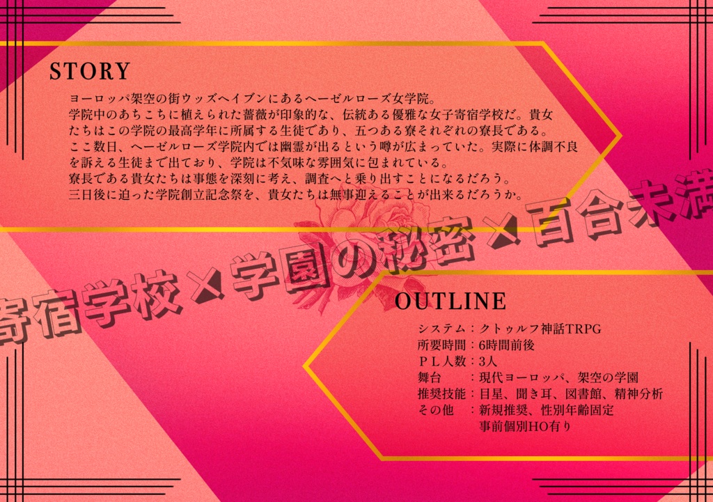 クトゥルフ神話TRPG「ゴースト・オブ・ヘーゼルローズ」SPLL:E199730