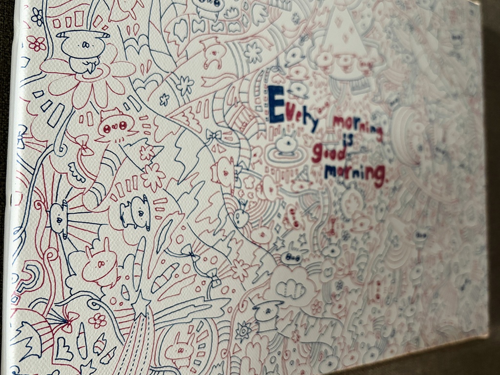 アートキャンバス(ブルー&ピンク)