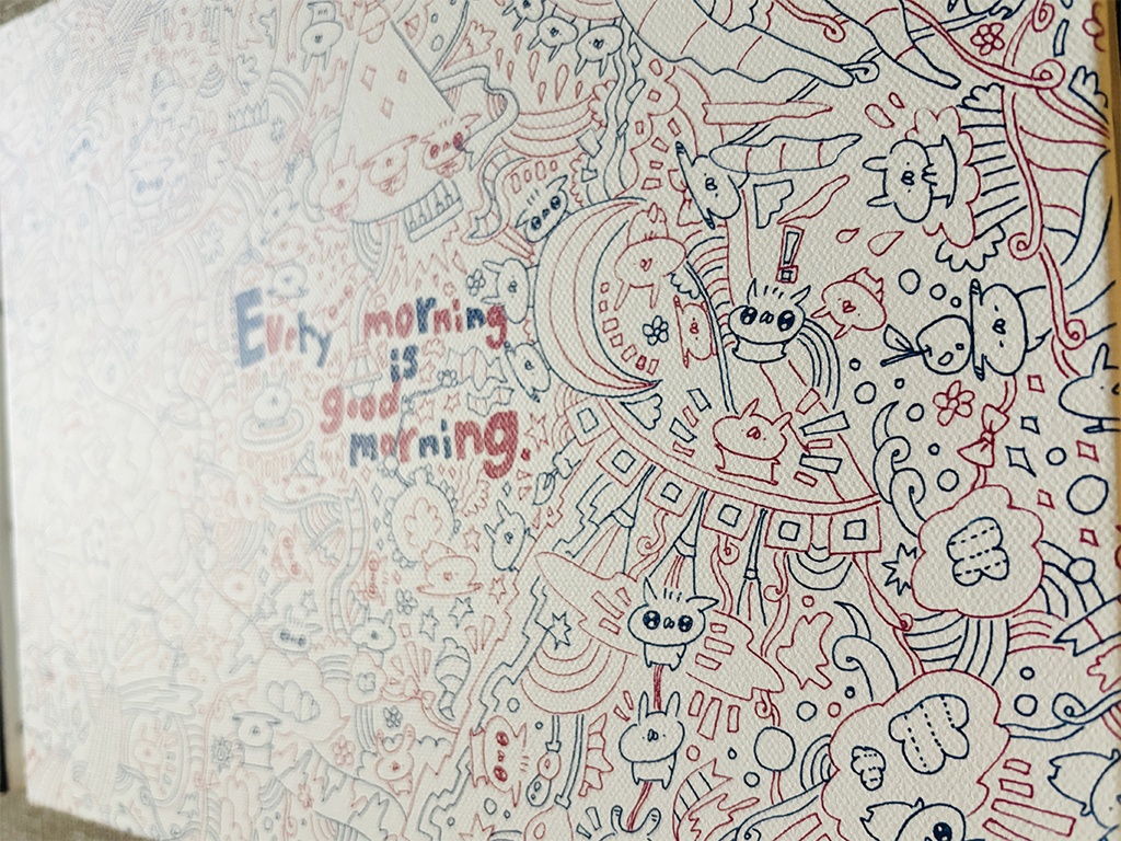 アートキャンバス(ブルー&ピンク)