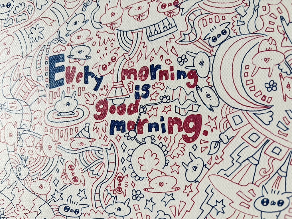 アートキャンバス(ブルー&ピンク)