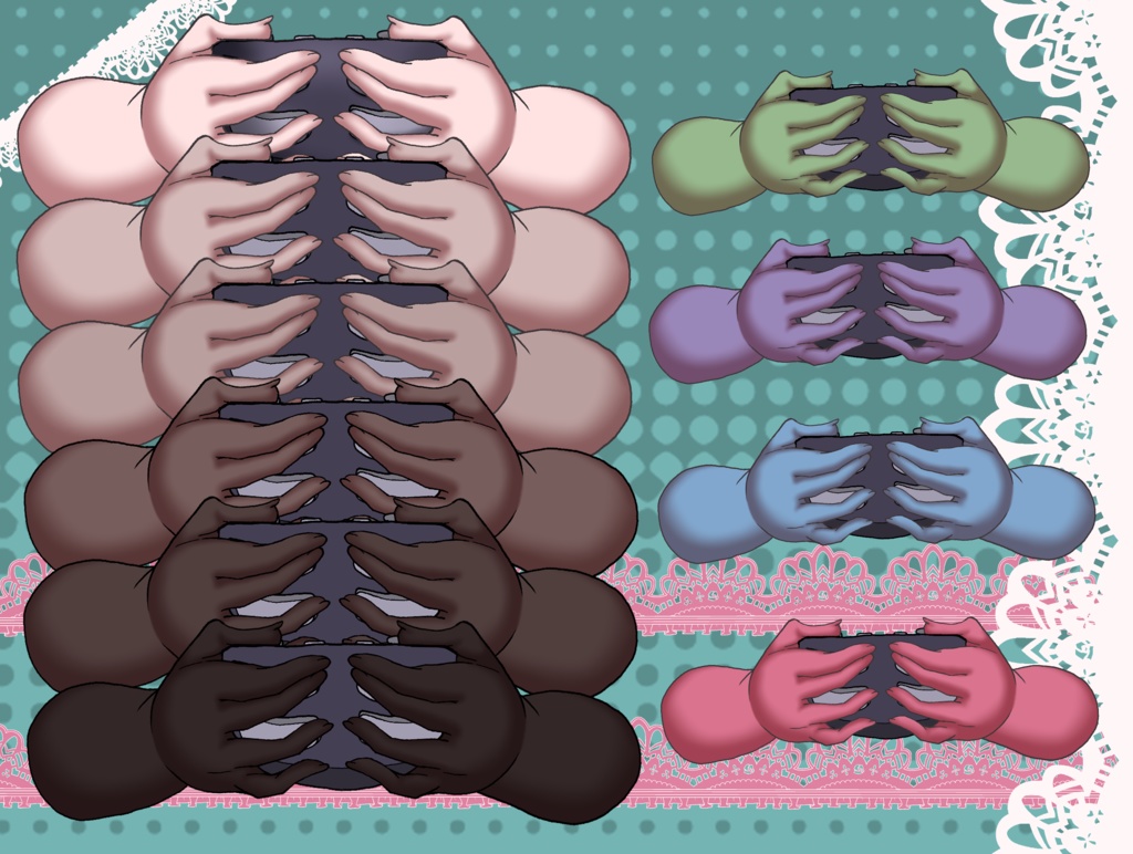 Vtuber手スタンプパック Vtuber Controller Holding Hand Sticker Pack!