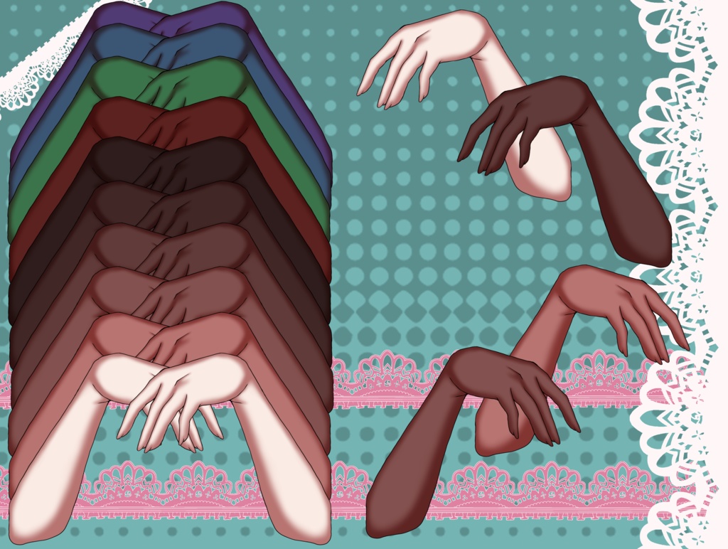 Vtuber手スタンプパック Vtuber Chatting Hand Sticker Pack!