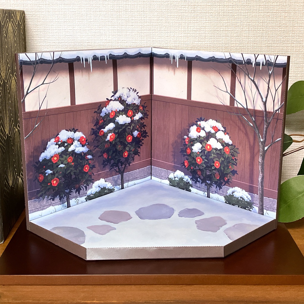 雪の庭｜プリント背景セット