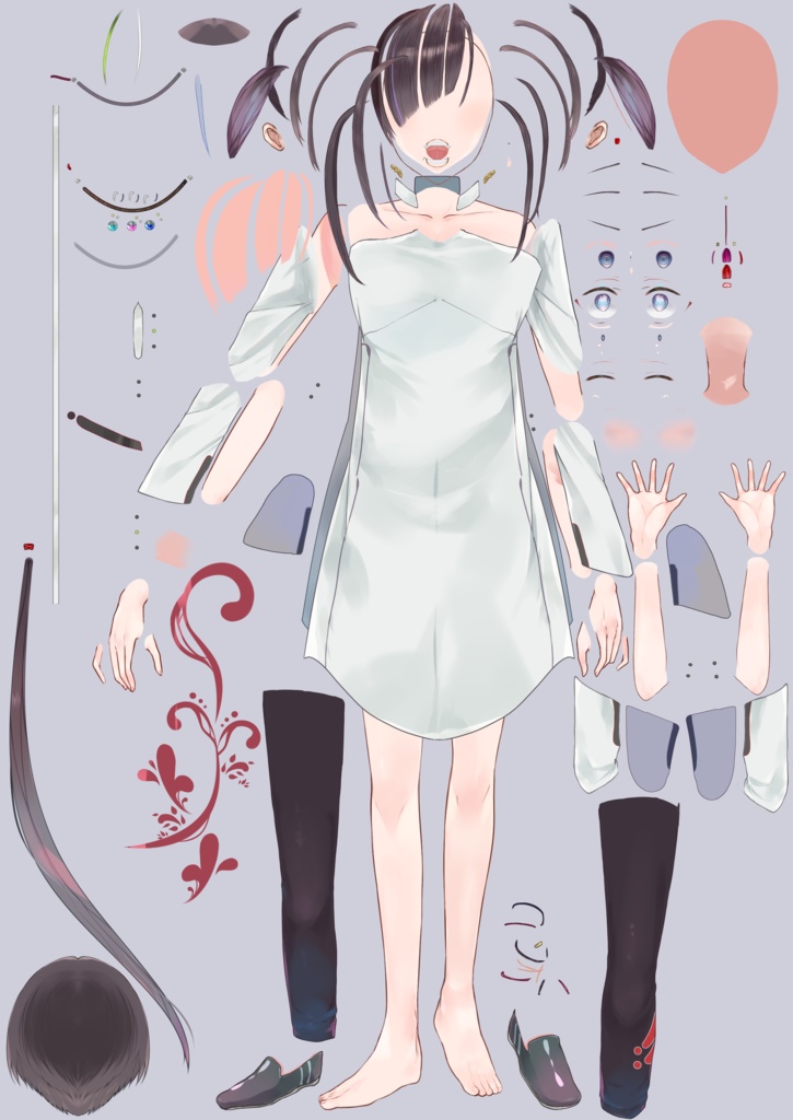 透過png/psdデータ立ち絵販売【カスタム】くん